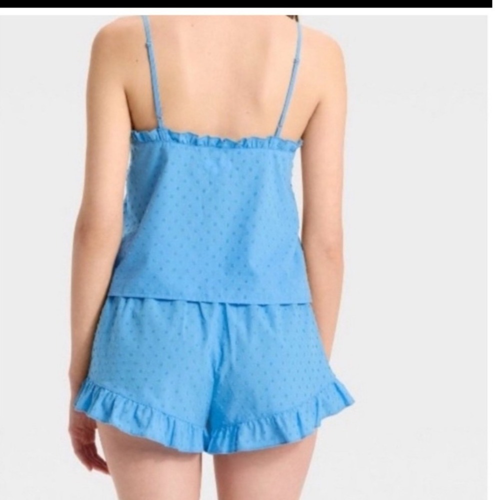 Colsie blue poplin cotton shorts pajamas pjs size XL new with tags - Picture 3 of 13